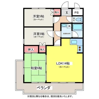 南部マンション【2階】の間取り