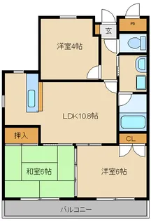 ルベール梶ヶ谷【3階】の間取り