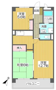 ヴァンベール【5階】の間取り