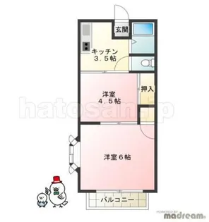 キャッスルハイツ【2階】の間取り
