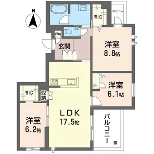 セントラル レジデンス【2階】の間取り