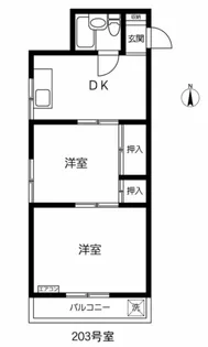 ハウザーオグラ【2階】の間取り