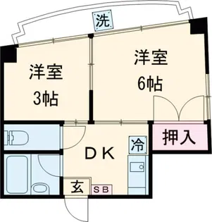 ハイツセントラル【3階】の間取り