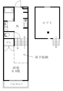 ピーススクエア住吉【1階】の間取り