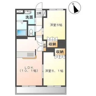 山形県寒河江市高田1【アパート】の間取り