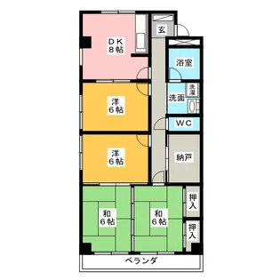 毛利コーポII【2階】の間取り