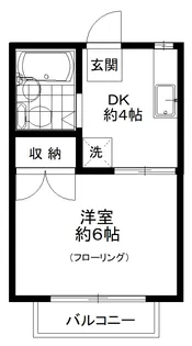 エステートピア八王子【1階】の間取り