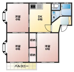 磯部ハイツC【2階】の間取り