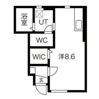 ル・メイユール東宮野目A棟【1階】の間取り
