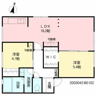 ヴィラウィステリア南高江【1階】の間取り