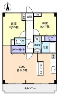 ラ・フォレ薬円台【5階】の間取り