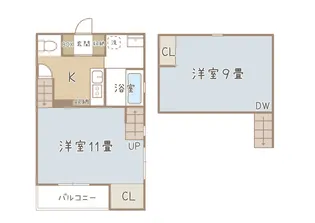 ココカラハウス南佐古B【2階】の間取り
