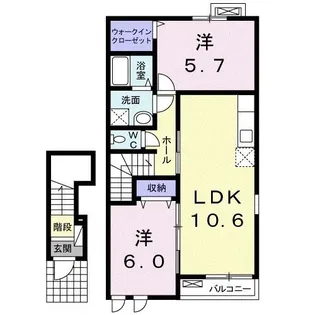 momo【2階】の間取り