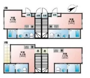 ベレガンス鷹之台II B棟【1階】の間取り