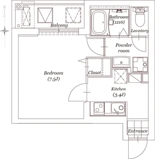 徳心館【4階】の間取り