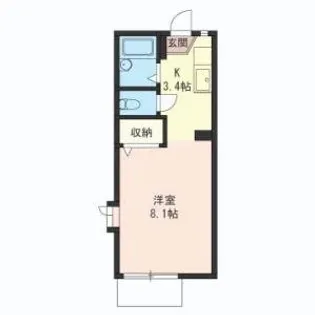 ヴィラNーA【2階】の間取り