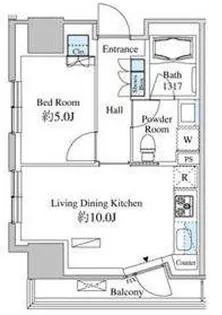 東京都港区芝浦4【マンション】の間取り
