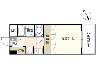 1Kの間取り画像