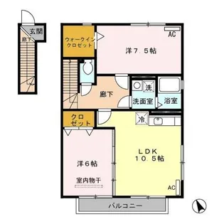 メゾンクオーレ E【2階】の間取り