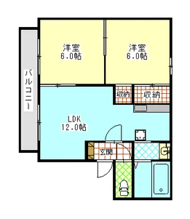 フォーレス桜木【2階】の間取り