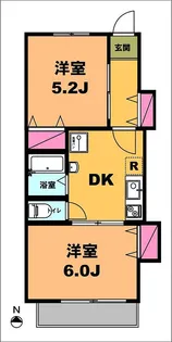 月村マンションNo.2【2階】の間取り