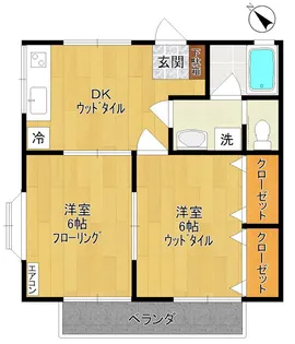 ファインヒルマツバ【1階】の間取り