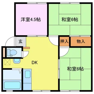 サンビレッジTUTUMI C【1階】の間取り