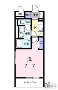 東京都国立市谷保【アパート】の間取り