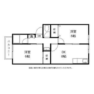 2DKの間取り画像