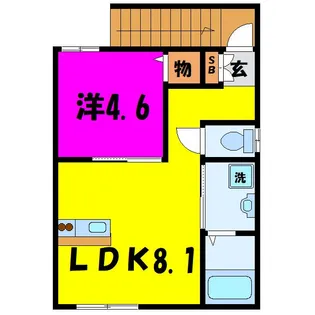 1LDKの間取り画像