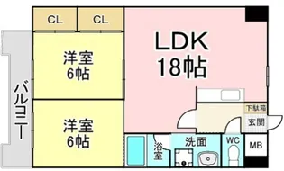 アルシュ北方【4階】の間取り