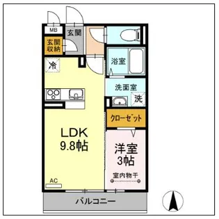 ボヌールY【2階】の間取り