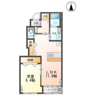 シャイン ヴィレッジ 大木戸 B【1階】の間取り