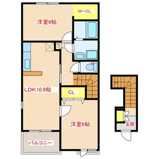 コリーヌJ II【2階】の間取り
