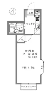 テラス自由が丘【1階】の間取り