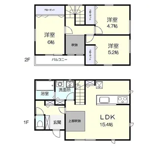 神奈川県厚木市恩名3【一戸建】の間取り