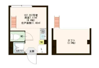 クレセール新小岩【1階】の間取り