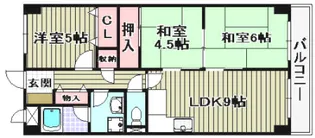 大阪府高石市東羽衣2【アパート】の間取り