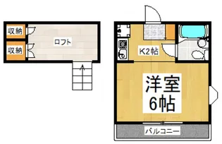 東京都小平市学園西町1【アパート】の間取り