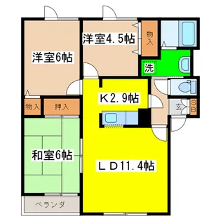 ハイセレール【2階】の間取り