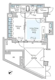 パークアクシスプレミア表参道【1階】の間取り