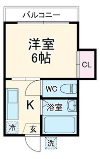 ハイツ登戸【1階】の間取り