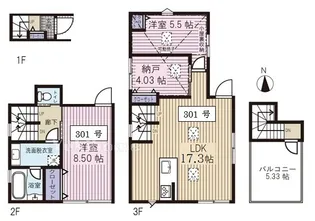 メゾンドヌール東麻布の間取り