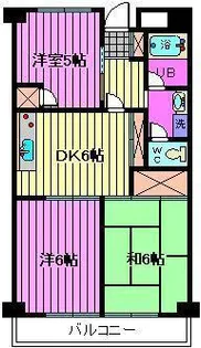 砂サンシャインシティ1番館【2階】の間取り