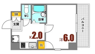 シャンス増岡【2階】の間取り