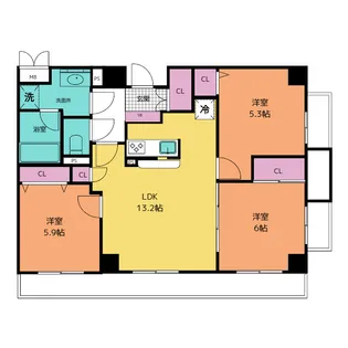 アルカサル三ツ境【2階】の間取り