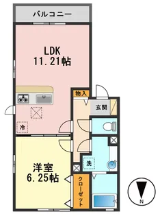 東京都江戸川区北小岩6【アパート】の間取り