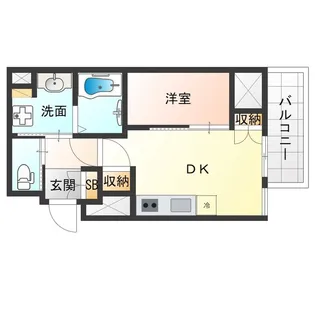 ソルテラス阿波座ウィズ【13階】の間取り