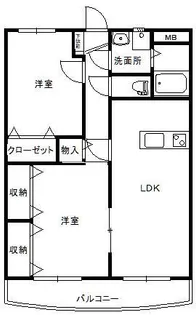 アズールシャイン【3階】の間取り