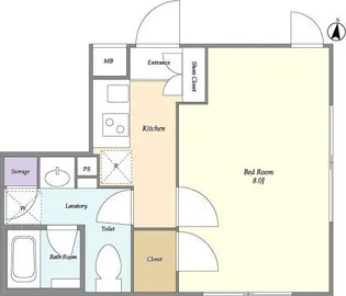 コンポジット中目黒【4階】の間取り